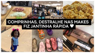 COMPRAS PARA MANU E PRA MIM, JANTINHA DE UMA PANELA SÓ, DESTRALHE NAS MINHAS MAQUIAGENS E MAIS