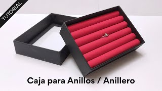 Tutorial: Caja para Anillos / Anillero 💍🧰 con cartón y goma eva 😍