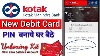 how to activate kotak debit card pin online | how to activate kotak bank atm Card Online