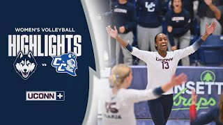 HIGHLIGHTS | UConn Women's Volleyball vs. Central Connecticut