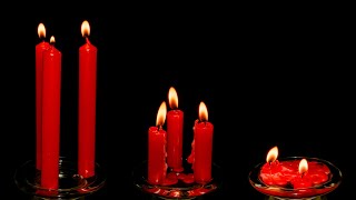 Candles 🕯️ burning on rotating platform - time lapse [4K]