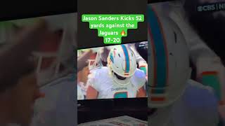 Jason Sanders 52 Yard Field Goal #dolphins #jaguars #nfl #miami