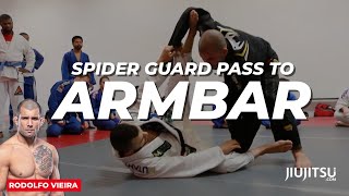 Spider Guard Pass to Armbar!