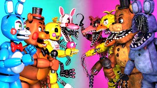 [FNAF C4D SPEED ART] Withereds VS Toys v3