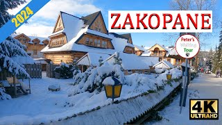 Zakopane ❤️ Poland ❤️ January 2024 ❤️  Walking Tour 4K