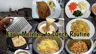 My Early Morning Breakfast to Lunch Routine | Morning Routine of a Pakistani Mom | Satrangi Pulao