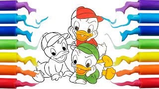 Disney coloring pages | Huey, Dewey, and Louie | donald duck coloring pages | NCS No copyright music