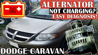 DODGE CARAVAN BATTERY NOT CHARGING - CIRCUIT TROUBLESHOOTING: VOLTAGE DROP, GROUND, SENSE & FIELD