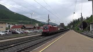 2023 - AT - ÖBB 1116 and 1293 locos with a "Rollende Landstrasse" RoLa train, in Steinach in Tirol