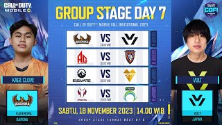 Group Stage Day 7 CDFI 2023 l Garena Call of Duty®: Mobile Indonesia