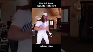 Kyle Berkshire set a new ball speed World Record of 241.6 MPH #longdrive #golf #golfswing