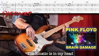 Pink Floyd - Brain Damage - Bass Cover with Tabs in 4K