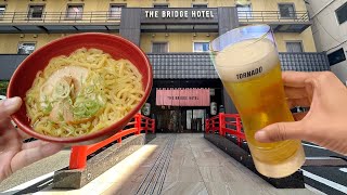 I Stayed at an Osaka Hotel with Unlimited Ramen and Beer!  |  The Bridge Hotel Shinsaibashi