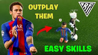 RF24 EASIEST AND BEST SKILLS TO DRIBBLE TOTURIAL (ROBLOX REAL FUTBOL24)