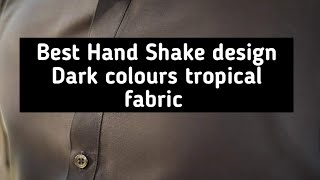 Hand shake design dark colour best tropical fabric | Lsm lakhany tropical to summer