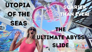 UTOPIA OF THE SEAS, THE ULTIMATE ABYSS: POV footage of the LONGEST DRY SLIDE AT SEA, ROYAL CARIBBEAN