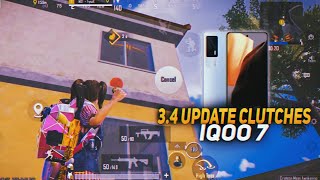 SOLO 🆚 SQUAD CLUTCHES 💥 | IQOO 7 90 FPS GAMEPLAY PUBG / BGMI TEST 3.4 UPDATE 2024 ⏯️