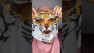 ASMR Masker Aneh Gambar Macan #asmrtiktok #asmr #sheetmask