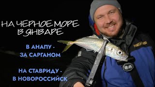 На Чёрное море в январе🎣 В Анапу на поиски саргана. Ловля ставриды в Широкой Балке