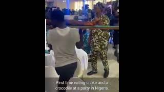 Crocodile and Snake were on the menu at a Nigerian event this weekend