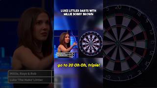 Millie Bobby Brown Plays Darts with Luke Littler #edit #edits #editss #fyp #viral #viralvideo