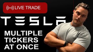 Live Trade-  AMZN and TSLA long at the same time