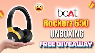 boAt Rockerz 650 Sunburn Edition Bluetooth Headset 💥 Unboxing & FREE Giveaway @boAt-lifestyle