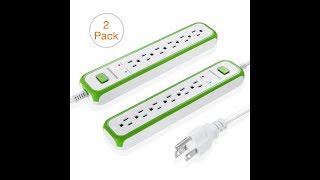 Poweradd 6 Outlet Commercial Power Strip Surge Protector