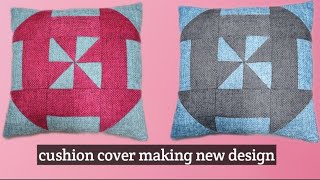 Making beautiful combination cushion cover at home