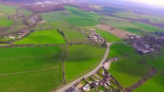 Dji phantom 3 - flight over Barlow Village In Derbyshire UK