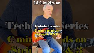 Learn C minor triad shapes on strings 1, 2 and 3. Check us out at RobsGuitarSchool.net/learn #guitar