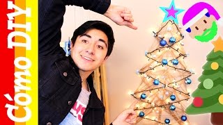 DIY Cómo hacer un árbol de navidad para tu departamento por menos de 5 dólares Tutorial