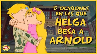 5 OCASIONES en las que HELGA ha besado a ARNOLD 😘🎀🧢 | Hey Arnold!