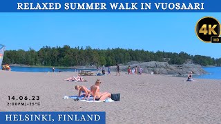 Relaxed summer walk in Vuosaari, Helsinki 🇫🇮-  4K-HDR Walking Tour (24min)