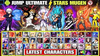 LATEST JUMP ULTIMATE STARS MUGEN (LATEST CHARACTERS) Anime War Crossover Mugen ANDROID NO EXAGEAR