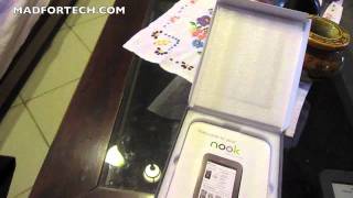 Nook simple touch reader Greek unboxing/ madfortech.com