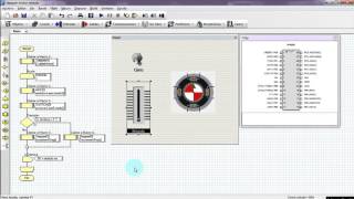 FLOWCODE - Control de velocidad y giro de motor paso a paso ATmega8