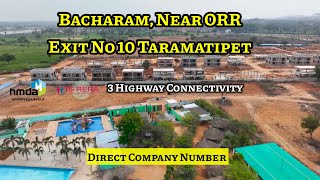 Bacharam Open Plots | Near ORR Exit No 10 Taramatipet Plots |VijayawadaHighway Plots | Hmda Plots