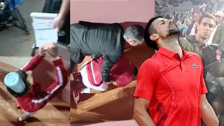 Fan INJURES Novak Djokovic with Water Bottle in Rome 🤕