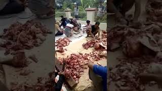 Suasana Potong Daging Qurban, Dusun Indrayasa, Kecamatan Kawali (10/7/2022)