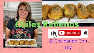 Como Cocinar Chiles Rellenos(Cocinando Con Lily)