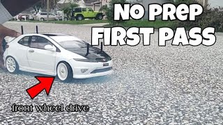 Drag rc civic first pass.