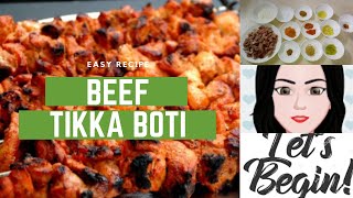 HOW TO MAKE SIMPLE & EASY BEEF TIKKA BOTI | RESTAURANT STYLE BEEF TIKKA BOTI