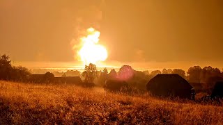 Night Becomes Day: Ukrainian Drone Strike Triggers Massive Explosion at Russian Ammo Depot