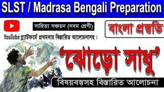 SLST/Madrasa Bengali Preparation।। ঝোড়ো সাধু ।। মহাশ্বেতা দেবী ।। নবম শ্রেণী ।। Bengali Guidance।।