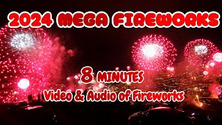 2024 NEW YEAR´s MEGA FIREWORKS | 8 MINUTES OF FIREWORKS AUDIO AT MADEIRA ISLAND | HAPPY NEW YEAR! 🎉