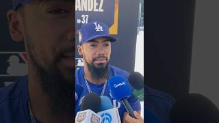 #WorldSeries Teóscar Hernández en el Media Day de la Serie Mundial 2024