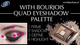 BUY BOURJOIS QUAD EYESHADOW PALETTE || HB OFFICIAL DISTRIBUTOR OF COSMETICS IN AFGHANISTAN