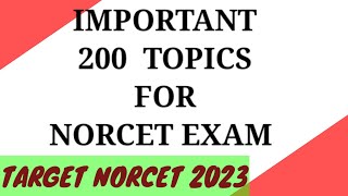 Important topics for NORCET -2023 ||AIIMS nursing officer exam|| staff nurse preparation