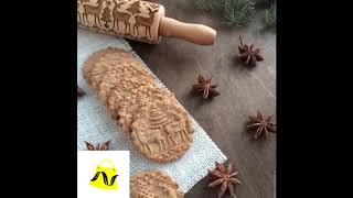 The Christmas Embossed Rolling Pin Engraved Cookies